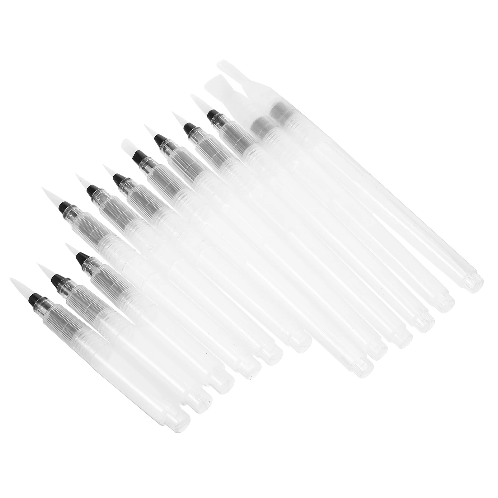 

12 Pcs Refillable Water Storage Brush Portable Watercolor Pen Soluble Paintbrush Set Multifunctional Artist Supply For Adults