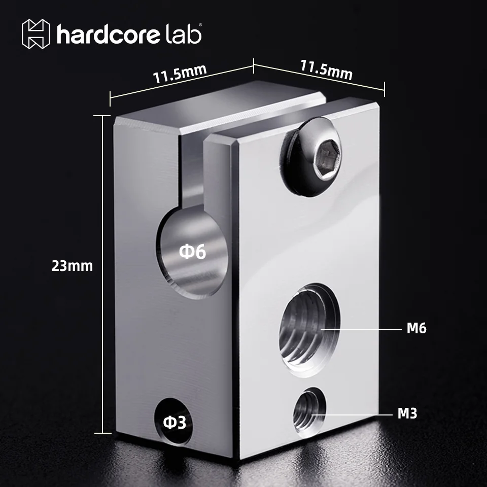 Hardcore Lab Precision V6 heating block E3DV6 HOTEND Titan Extruder HT-NTC100K 3D Printer Parts for PT100 Sensor Ink Cartridge