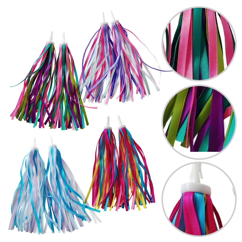 Colorful Bike Handlebar Tassels Scooter Handlebar Children's Bicycle Accessories Easy Installation And Removal