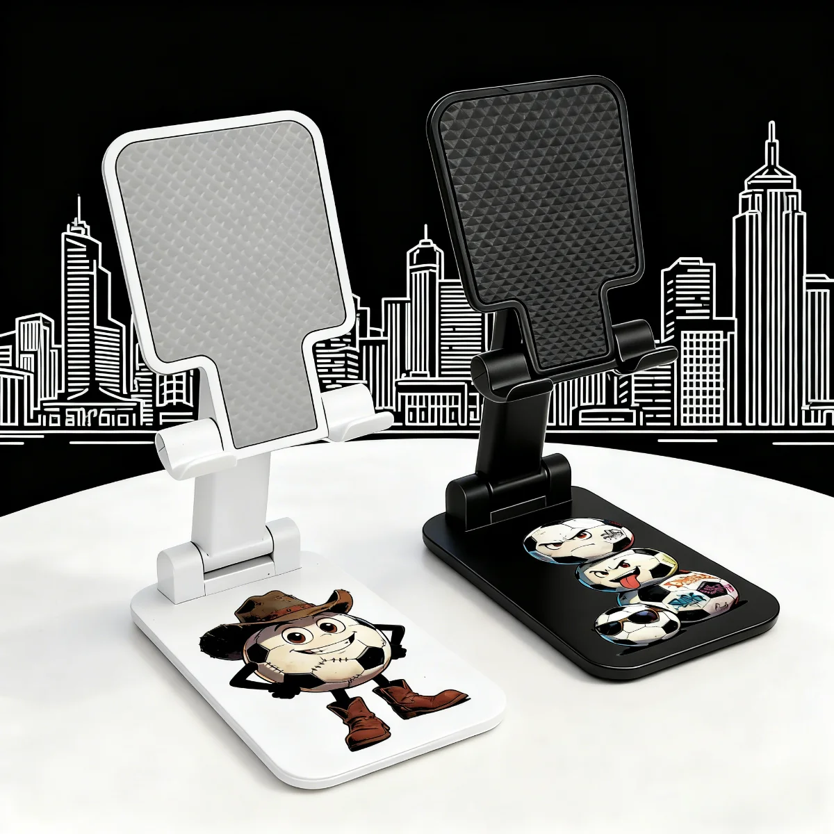 

2 шт. подставка для мобильного телефона с футбольным элементом, подставка для крепления мобильного телефона для офиса и дома