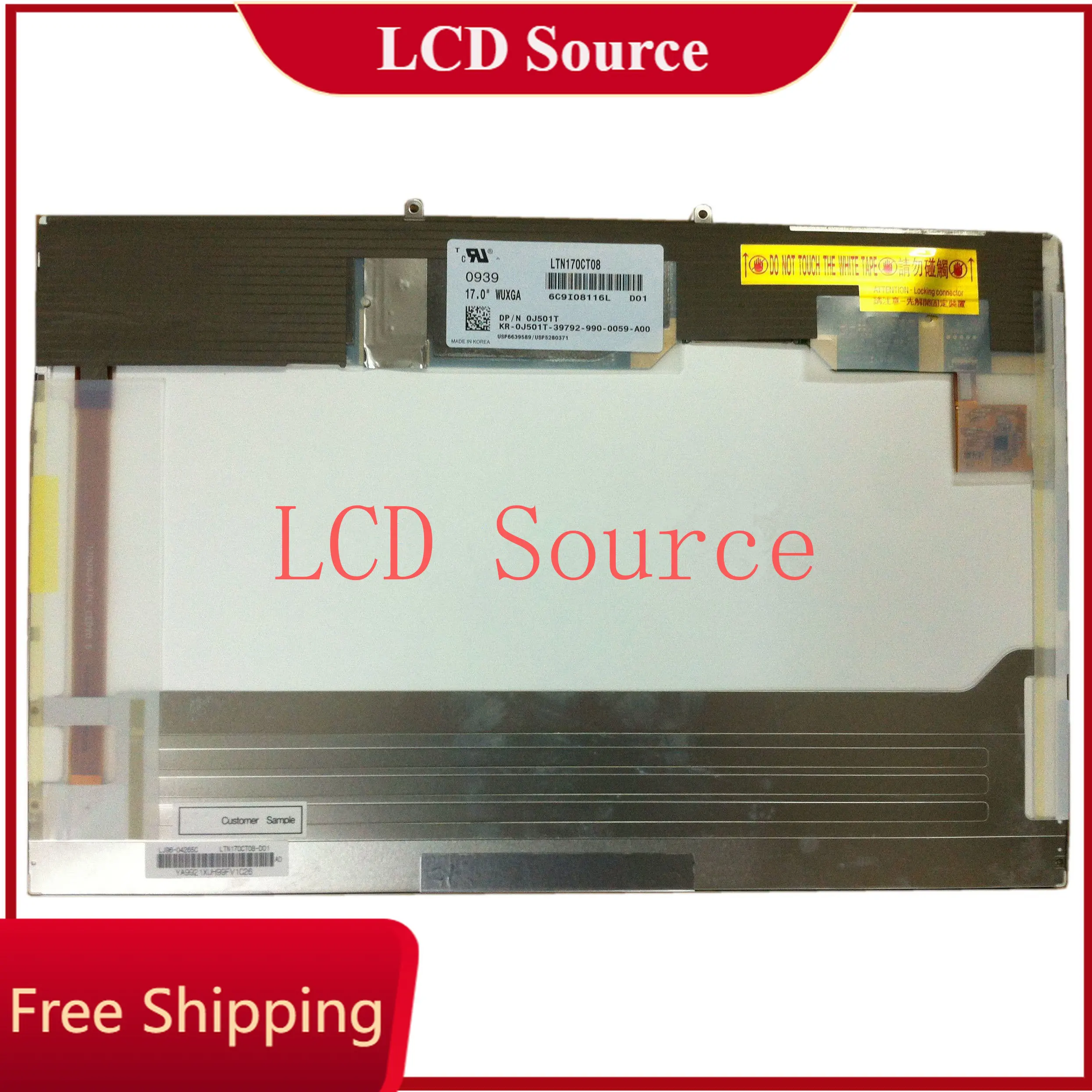 

LTN170CT08 LTN170CT08-D01 fit for DELL 1920*1200 LVDS 40pins Laptop Lcd Screen Panel