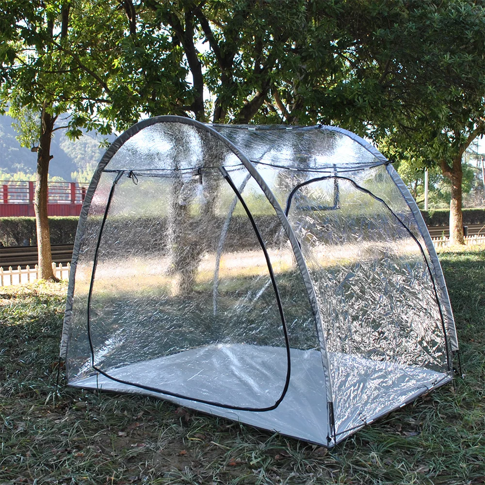 Transparent PVC Material 3-4 Person Upgrade Widen 4 Bikes 2 Doors Bicycle Awning Storage Room  Motorcycle Shed Tent