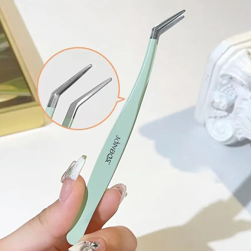 Eyelash Extensions False Eyelash Tweezers Anti-static Non-magnetic Fiber Tip Tweezers 3D Accurate Superhard Auxiliary Clip Clamp