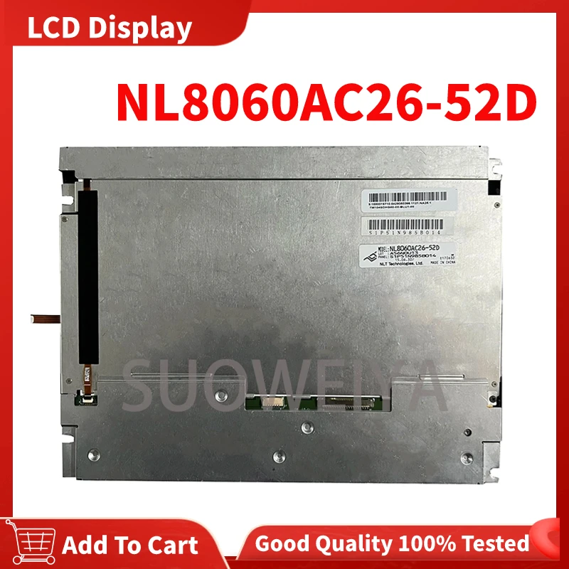 

Original 10.4 Inch For Nlt NL8060AC26-52D LCD Display Screen 800(RGB)×600, SVGA 96PPI WLED Replacement Parts Fully Tested