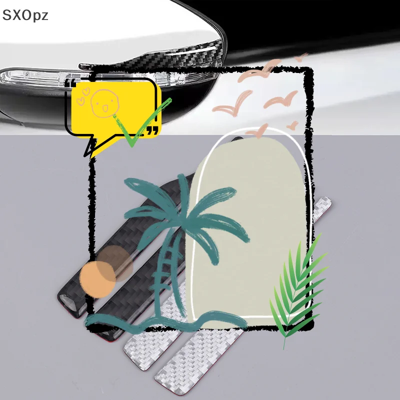 

2 шт., зеркало заднего вида, полоса для предотвращения столкновений, полоса против царапин, украшение автомобиля, светоотражающая наклейка, автозапчасти