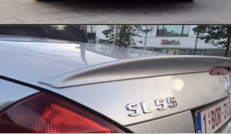 for Mercedes Benz R230 rear trunk lip spoiler tail wing SL SL350 SL500 SL55 SL63 modified deflector 2003-2012 year