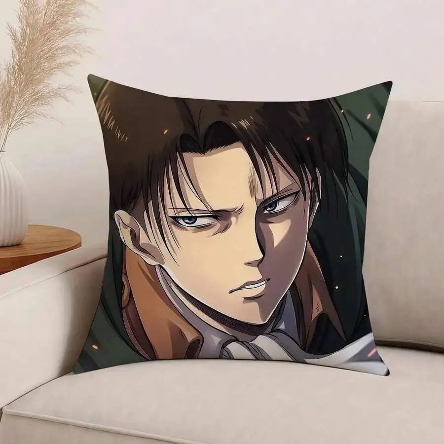 Anime Style Character Cushion Cover Japanese Manga Art Decorative Pillow Case Cool Boy Print Home Sofa Living Room Bedroom Decor