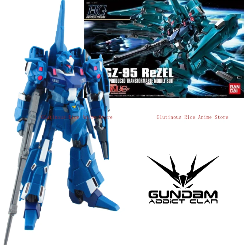 

In stock Bandai Gundam Model Kit HG h103 1:144 RGZ-95 ReZEL Animated Character Gundam Toy Boy Gift Model Original Collection