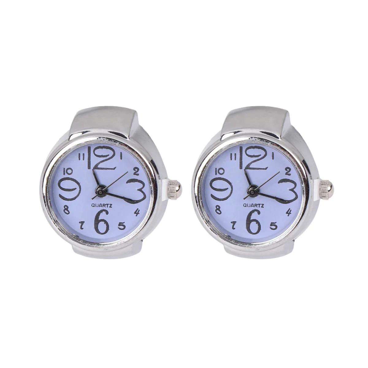 2Pcs Ring Watches for Fashion Useful Set Brighten Daily Look Employee Benefits Gift Idea Multi Occasions Use