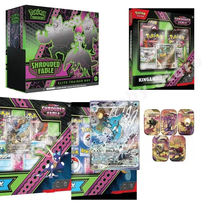 Pokemon Kaarten Echte Originele Trading PTCG Edition Engels Zhu & Paars SV6.5 Koga Ninja geschenkdoos mini Ijzeren doos ETB kind Gift