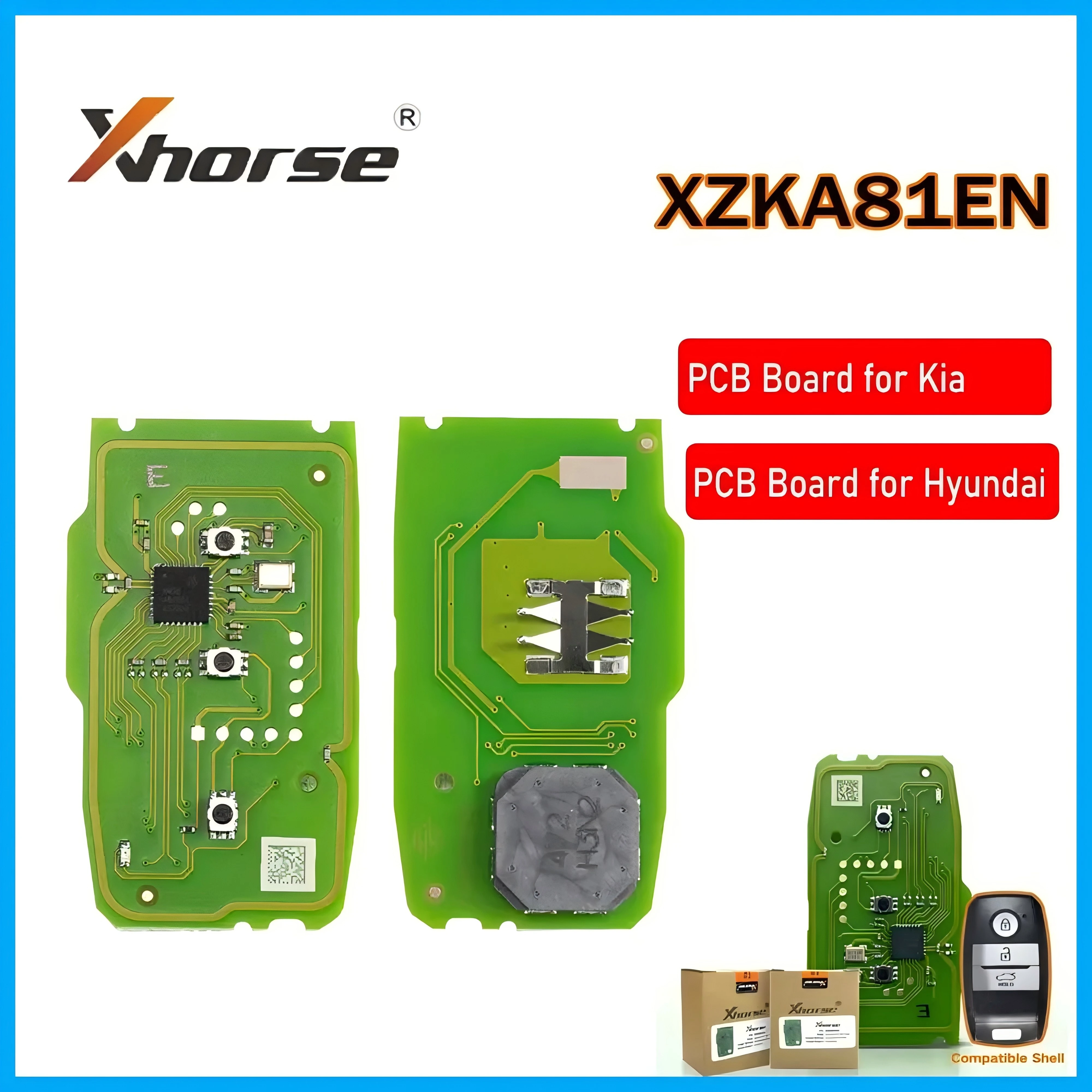 1PCS XHORSE XZKA81EN Special PCB Board 3 Buttons Exclusively for Hyundai & Kia Model With Key Shell