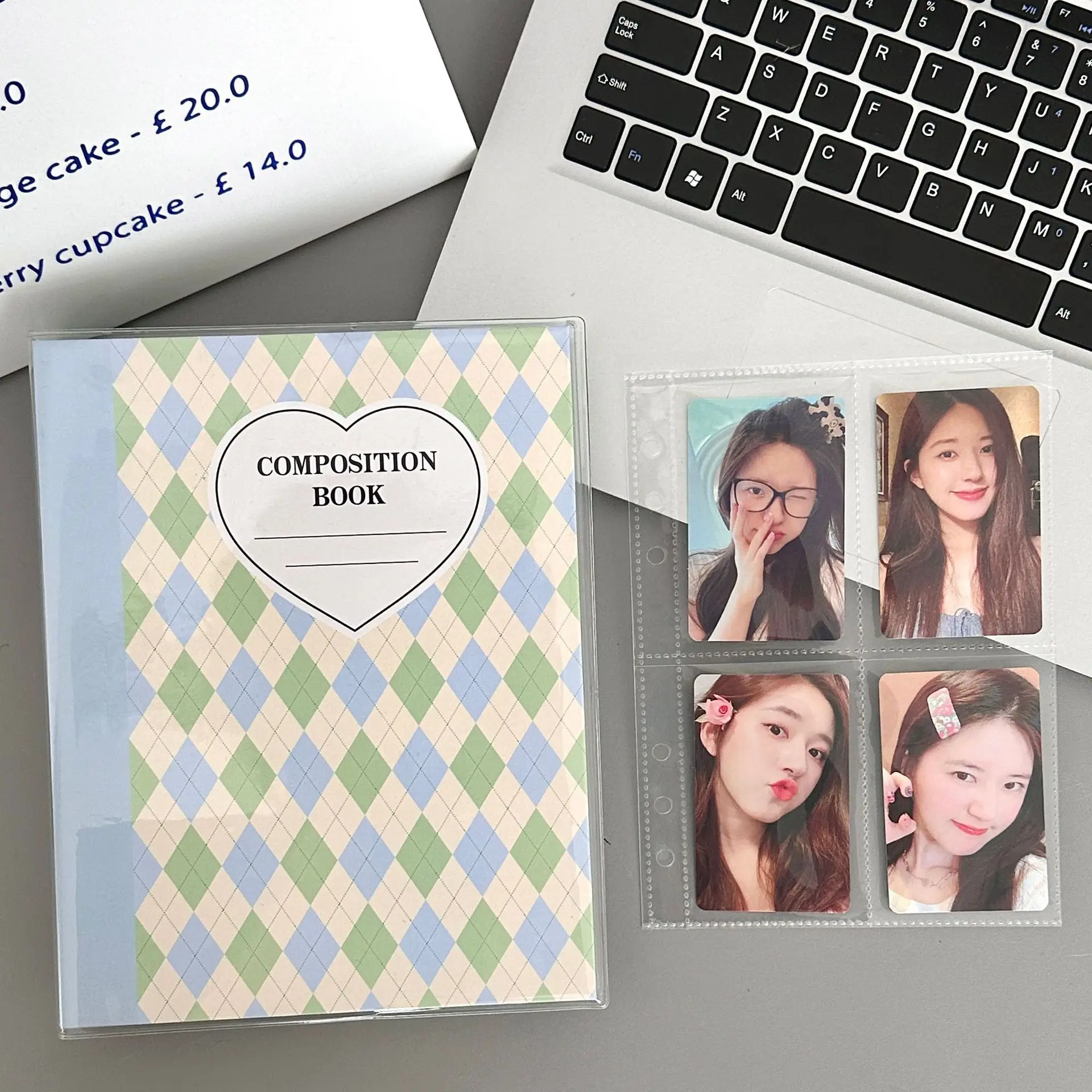 SKYSONIC A5 Creme Diamant Muster Fotoalbum Sammeln Buch Kpop Binder Cover Postkarten Ring Organizer DIY Nachfüllungen Lieferanten – Detail 25