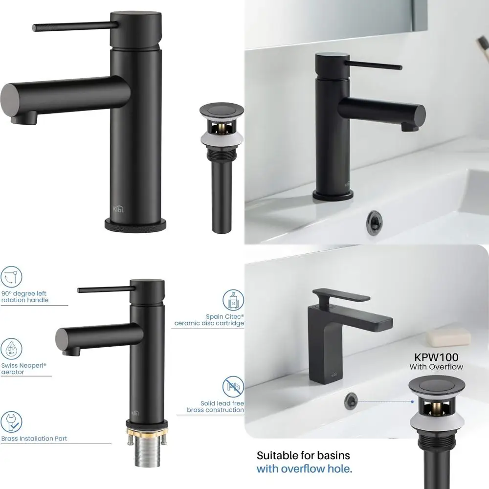 

Single Handle Solid Brass High Arc Circular Faucet with Pop-Up Drain for Bathroom Sink | Premium Quality Sink Faucet