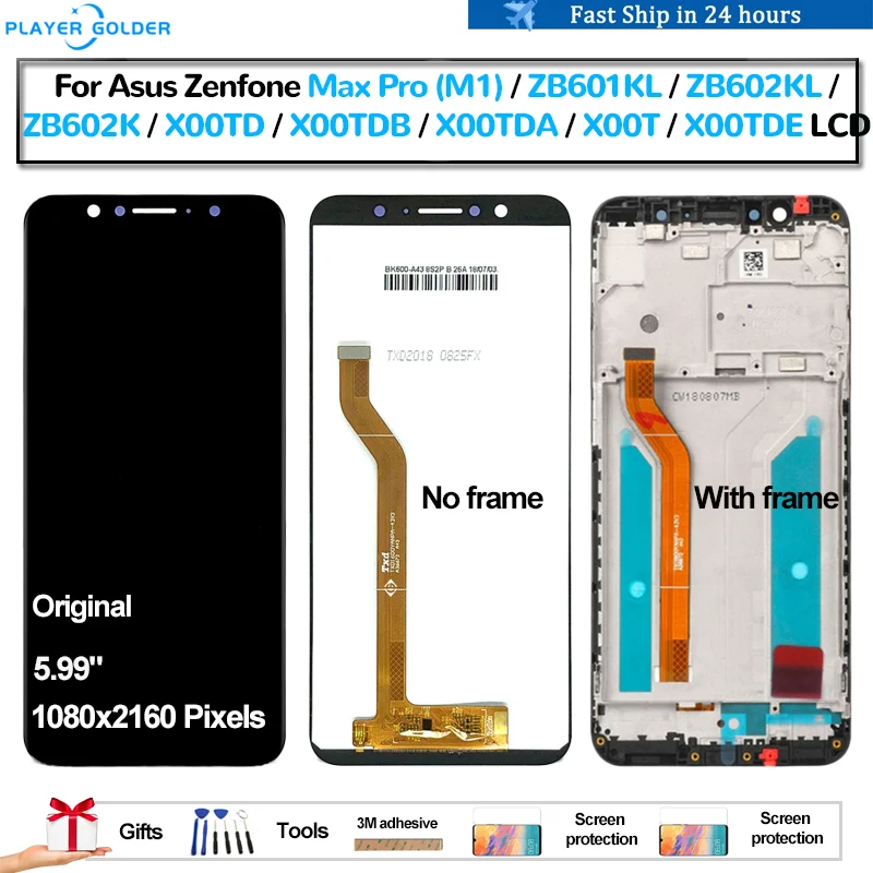 Original For Asus Zenfone Max Pro M1 ZB601KL ZB602KL Pantalla lcd Display Touch Panel Screen Digitizer Assembly Replacement LCD