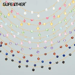 GUFEATHER C383,chain,stainless steel,nickel free,zircons,hand made,charms,jewelry making,diy bracelet necklace,1m/lot