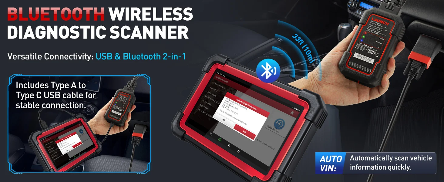 LAUNCH X431 CRP919E BT OBD2 Scanner CAN FD DOIP 32 Reset-Funktionen Vollsystem-ECU-Codierung Bidirektionale Diagnose-Scan-Tools für Autos – Detail 6