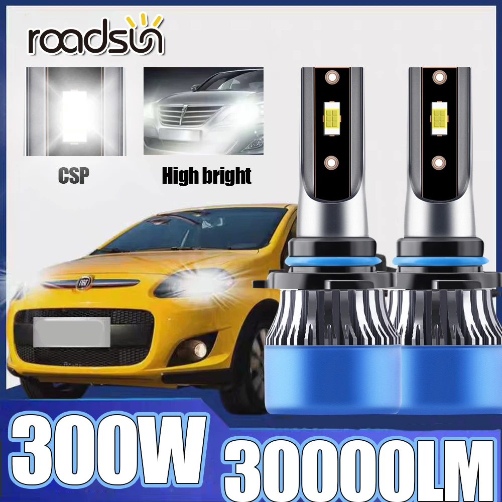 

2X H7 Led 300W 30000LM H4 LED CSP Lamps H1 H11 H8 H9 9005 HB3 9006 HB4 H13 9007 9004 9012 Super Bright 6500K Car Headlight Bulbs