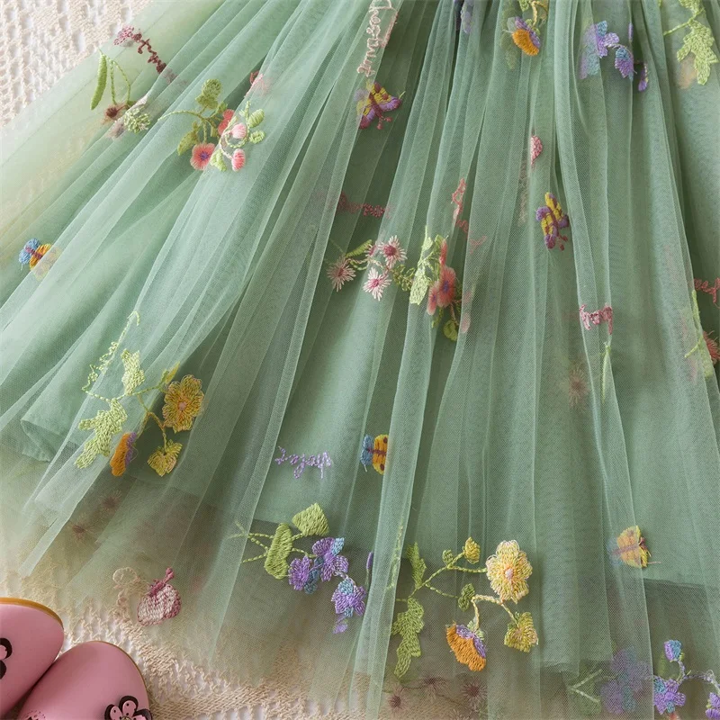Summer Girls Birthday Dresses Pink Tulle Formal Event Costumes Girls First Communion Dresses Kids Dresses image 6