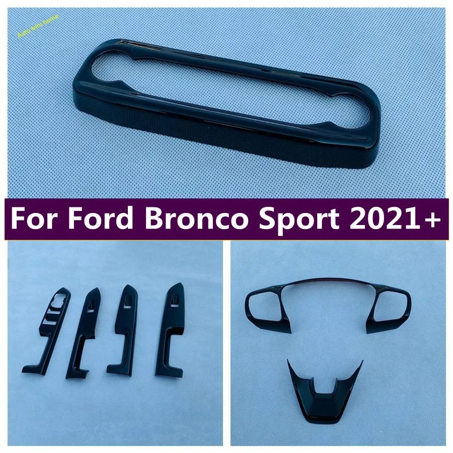 

Steering Wheel Air Conditioner Vent AC Control Decoration Panel Window Lift Button Cover Trim For Ford Bronco Sport 2021 - 2024