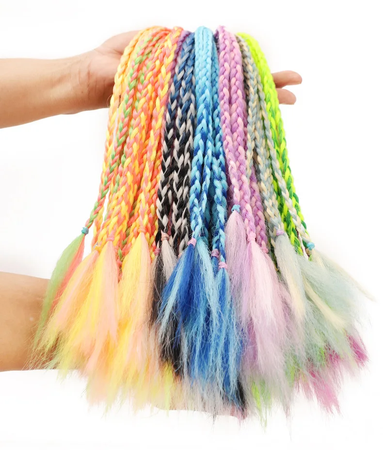 Trenzas sucias para niña, accesorios para el cabello para niña, diademas de goma, diademas de princesa, 1 unidad