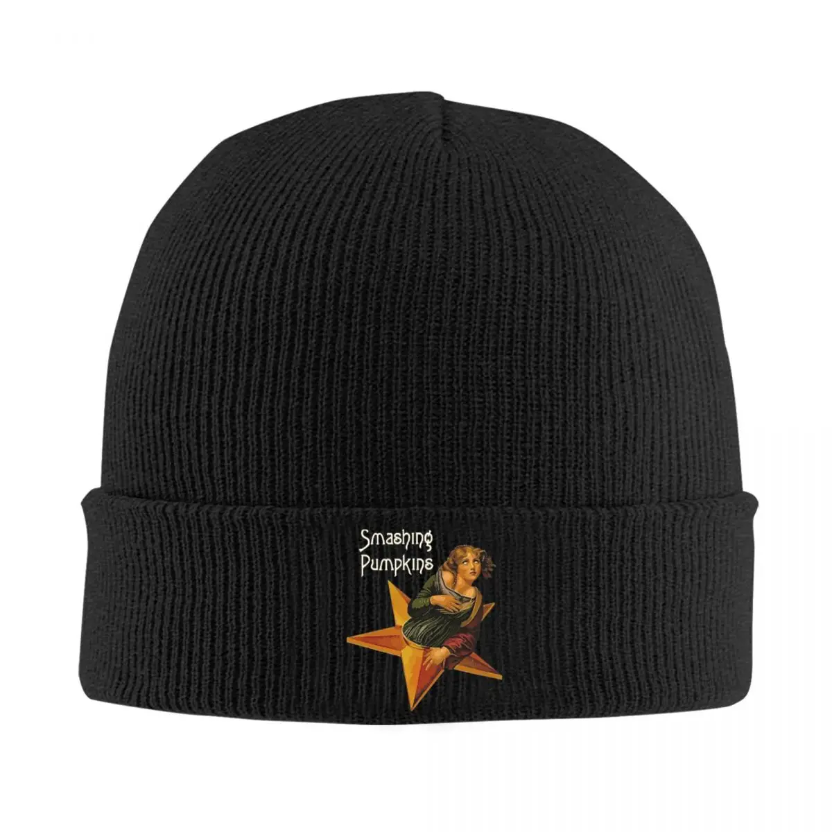 The Smashing Pumpkins Knit Hat Beanie Autumn Winter Hats Warm Hip-hop Cap for Men Women