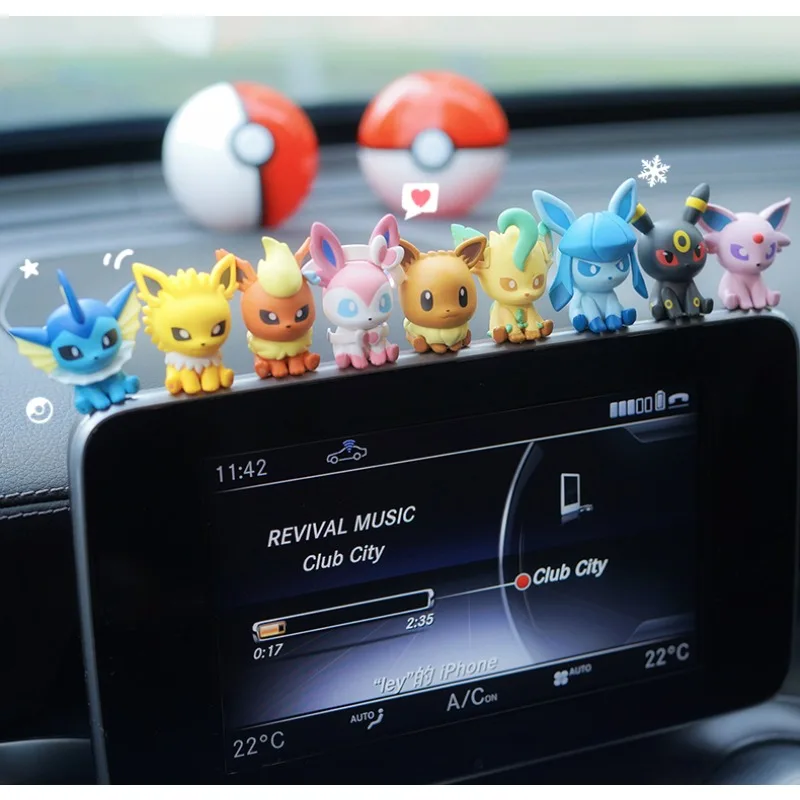 

6Pcs Pokemon Figure Pikachu Cute Charmander Squirtle Anime Car Ornament Cartoon Doll Toys for Boys Girls Action Figure Toy