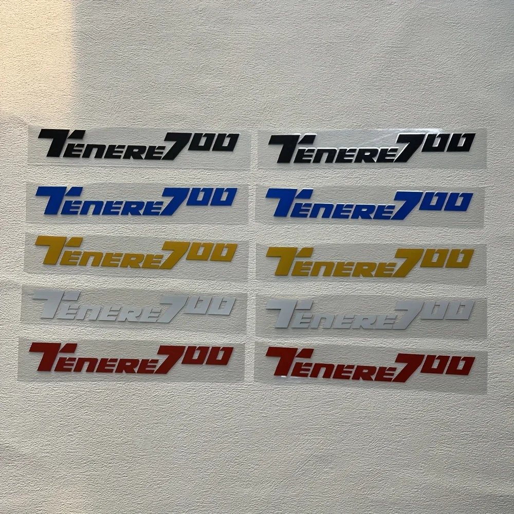 

Vibrant "Tenere 700" Lettering Stickers in Multiple Colors – Perfect for Customizing Motorcycle Fuel Tanks, Helmet Surfaces,