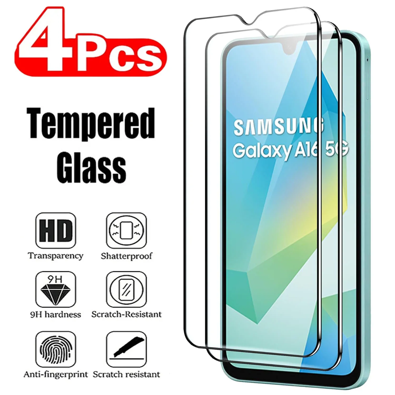 

2/4Pcs HD Tempered Glass For Samsung Galaxy A16 4G/A16 5G Film