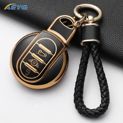 TPU Car Remote Key Case Cover For BMW Mini COOPERS ONE JCW F56 F55 F54 F57 F60 R55 R56 R57 R58 R59 R60 S Roadster Key Chain