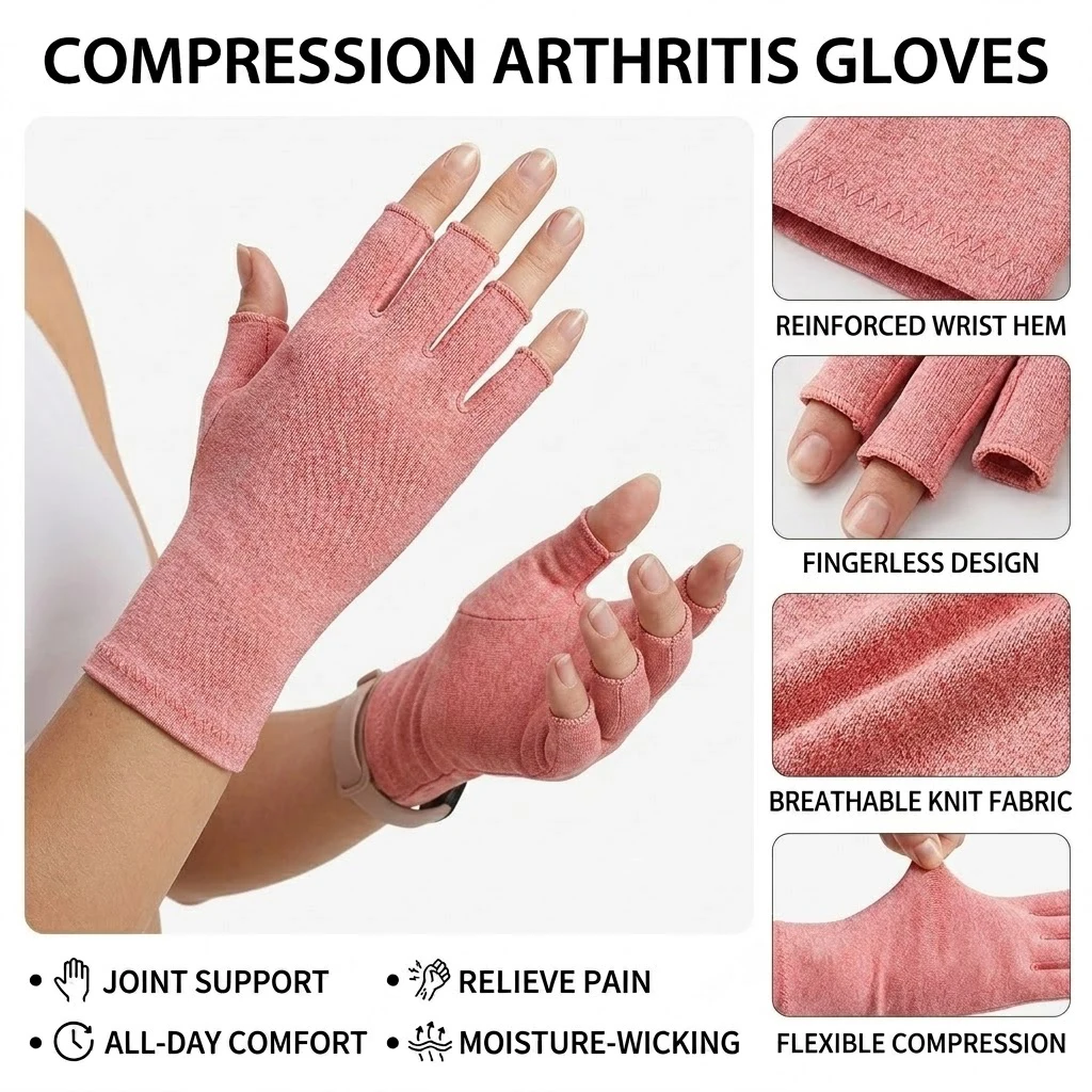 Relieve Hand Pain, Rheumatoid Arthritis, Osteoarthritis, Swelling, Carpal Tunnel Syndrome, Arthritis Compression Gloves