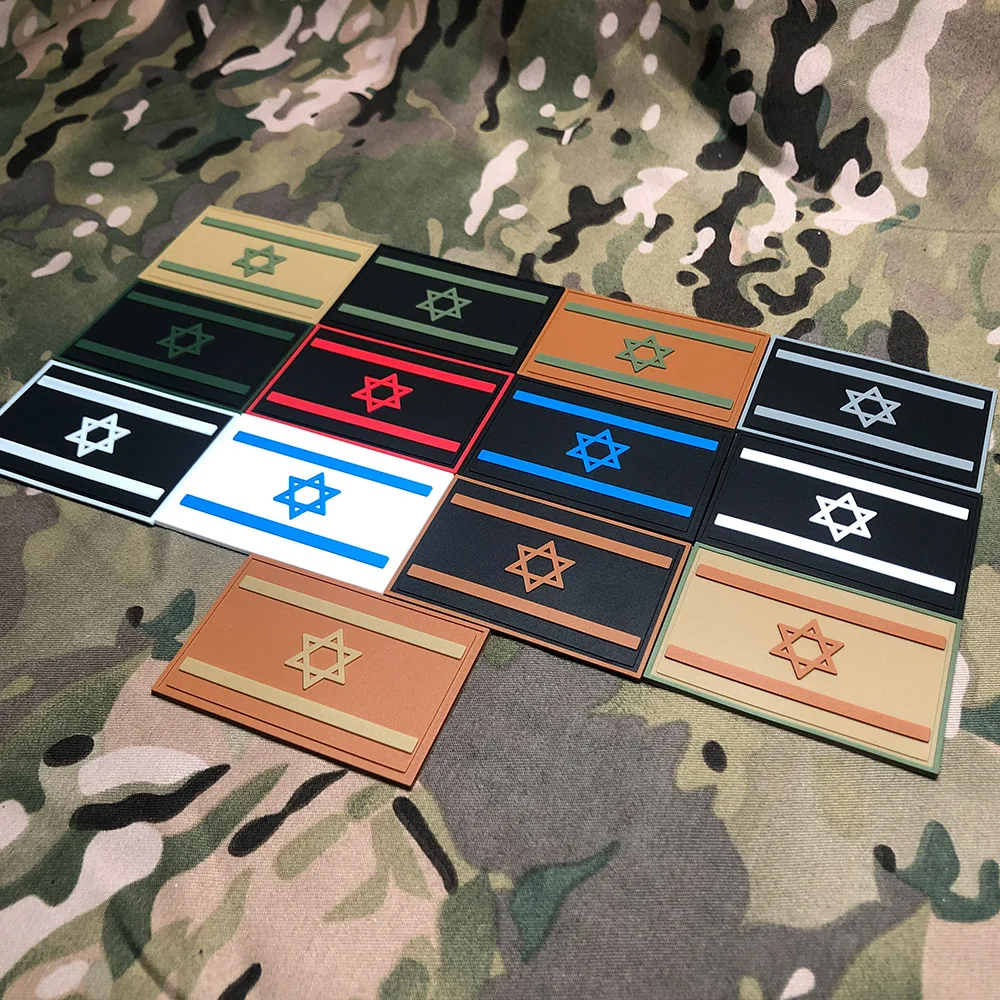 3D PVC Patch Flag of Israel Morale of tactical military