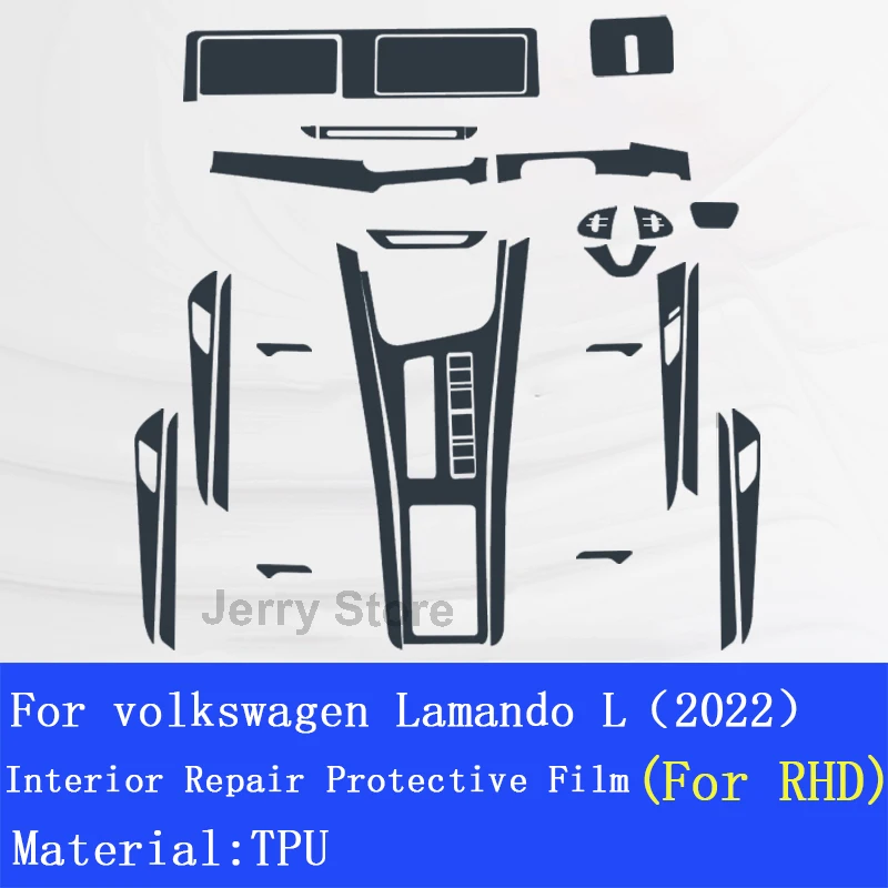 

For VW volkswagen Lamando L(2022) Car Interior Center Console Transparent TPU Protective Film Anti-scratch Repair Car Stickers