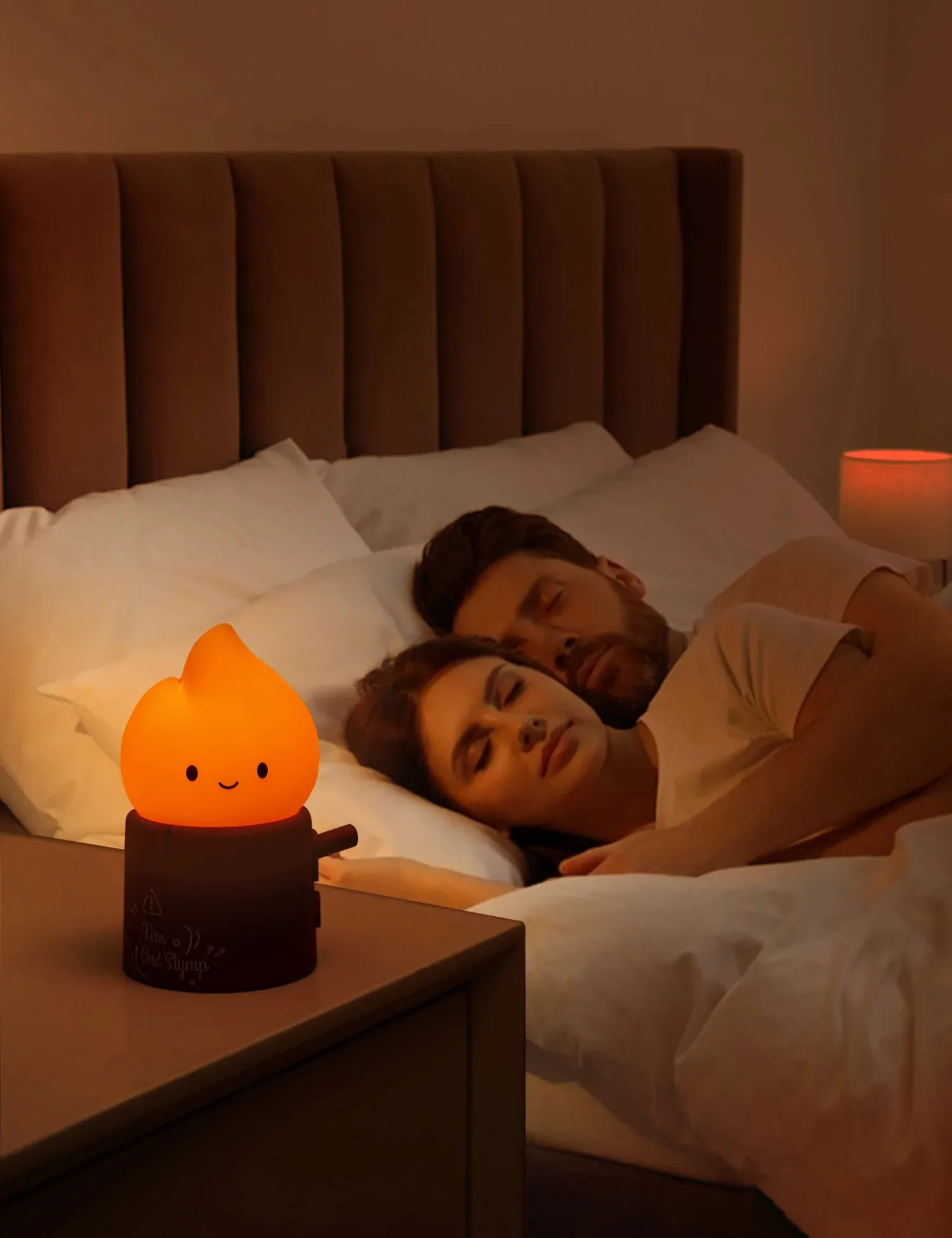 شموع عديمة اللهب ضوء ليلي لطيف النوم أضواء الليل عكس الضوء 2 وضع الإضاءة أباجورة لغرفة نوم الطفل