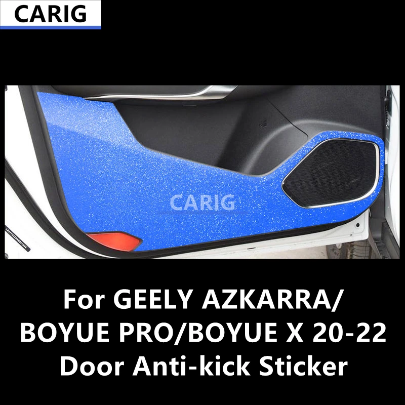 Per GEELY AZKARRA/BOYUE PRO 20-22 adesivo anti-calcio per porte modificato modello in fibra di carbonio accessori interni per pellicole per auto