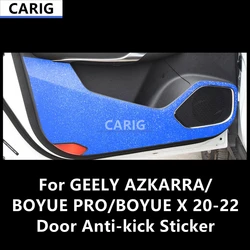 Per GEELY AZKARRA/BOYUE PRO 20-22 adesivo anti-calcio per porte modificato modello in fibra di carbonio accessori interni per pellicole per auto modifica