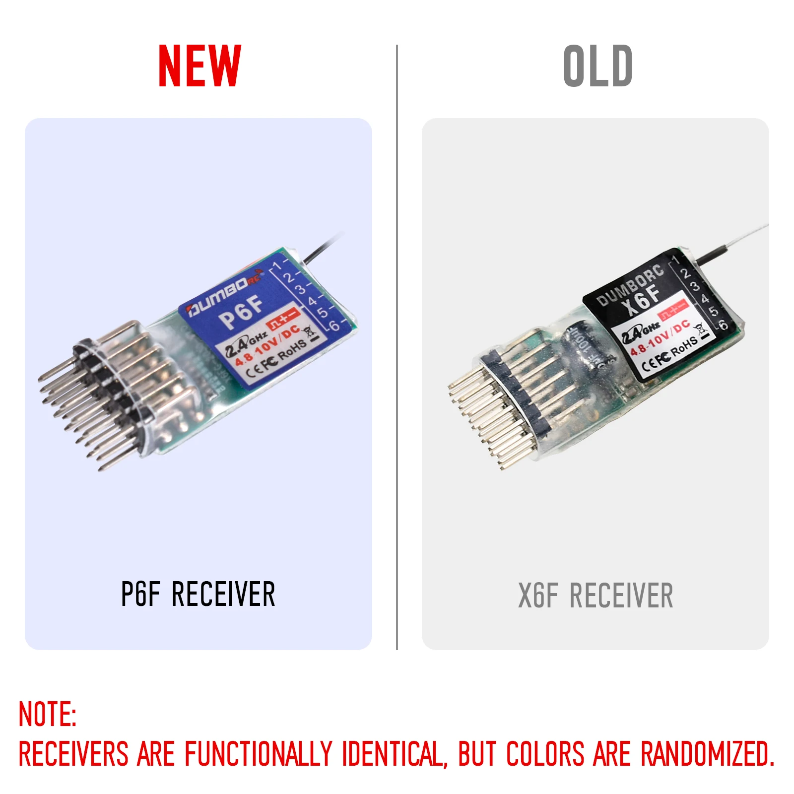 DUMBORC X6F/X6FG/P6DC/X6DCG 2,4G 6CH Radio Control System Empfänger für X4 X5 X6 X6P Sender RC Auto Boot Fernbedienung