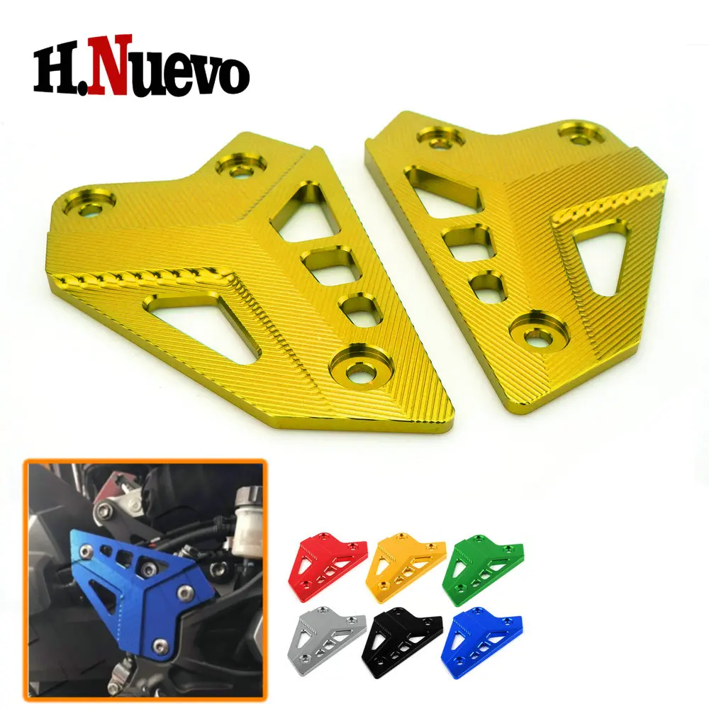 

Motorcycle Accessories FootPeg Footrest Rear Set Heel Plates Guard Protector For Kawasaki Z900 2017