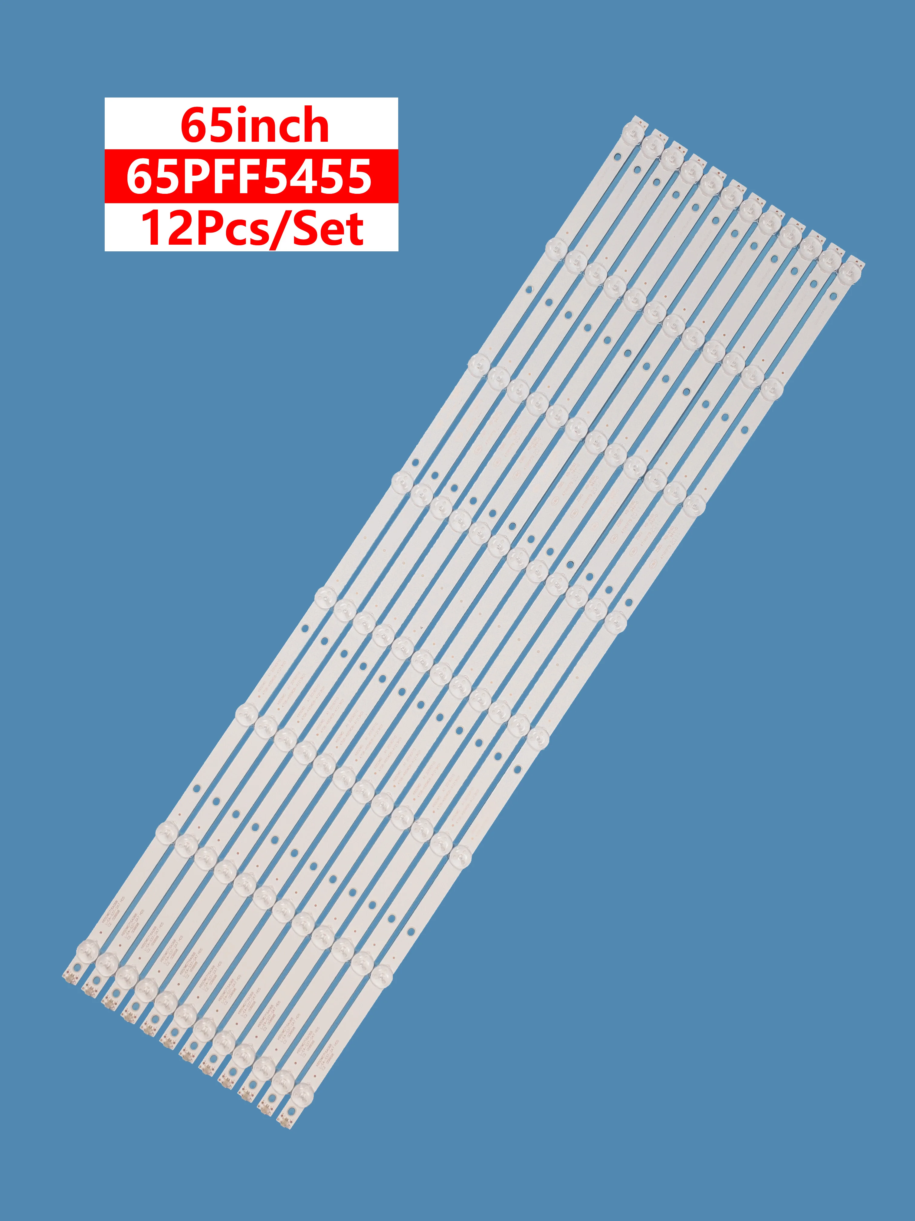 LED Strip for TV 65PFF5455 4708-K65WD8-A1213K01 K650WD716A068 L-E4-S37-2A7 HD5 C2 006698 12pcs=1set 4708-K65WD8