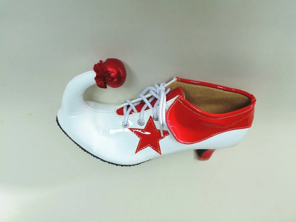 Halloween Dames Hoge Hak Puntige Rode Clown Schoenen Grappige Schoenen Maskerade Partij Stage Performance Cosplay Schoenaccessoires 2025