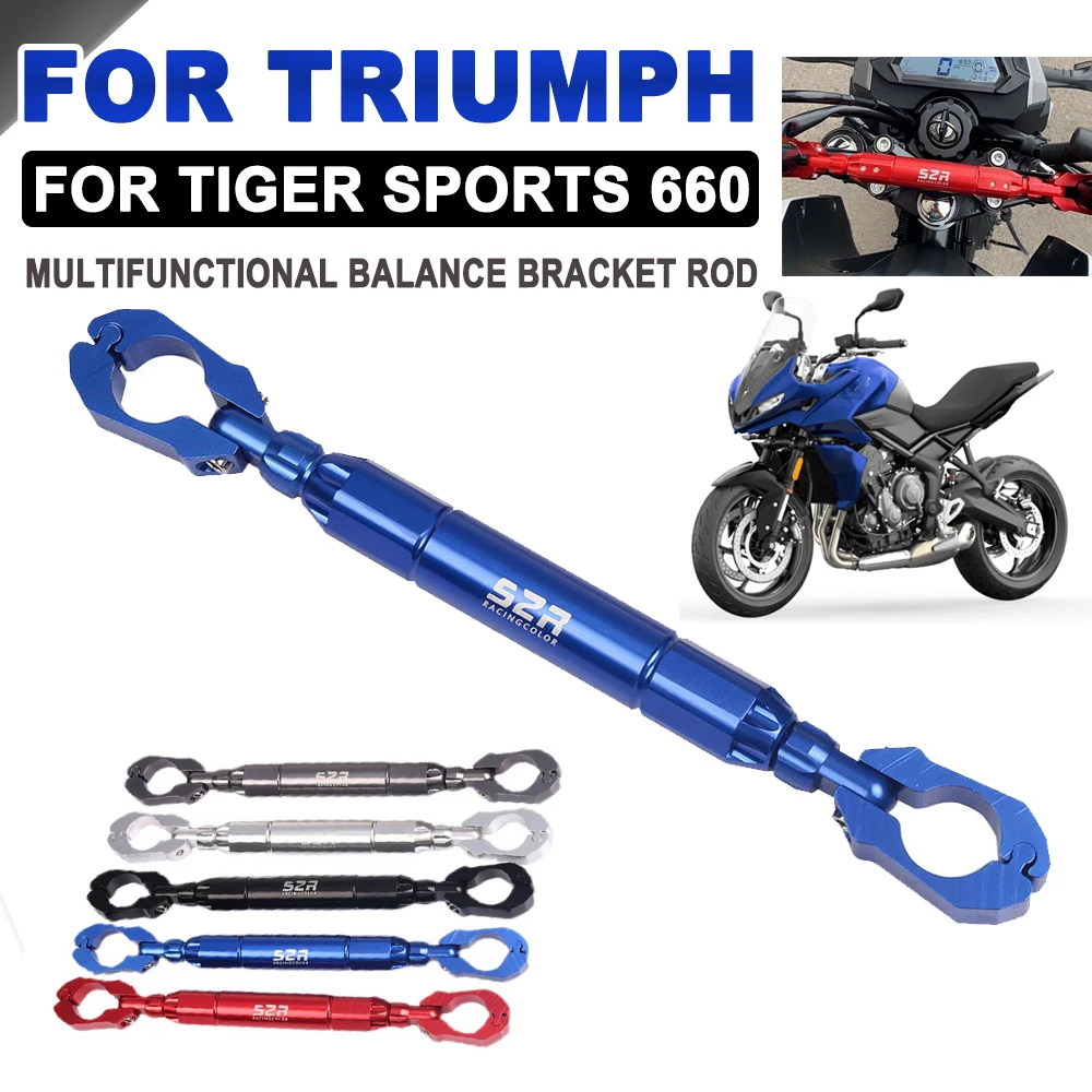 For Triumph Tiger Sports 660 Tiger660 Accessories Multifunction Adjustable Handlebar Balance Grips Cross Bar Mobile Phone Holder