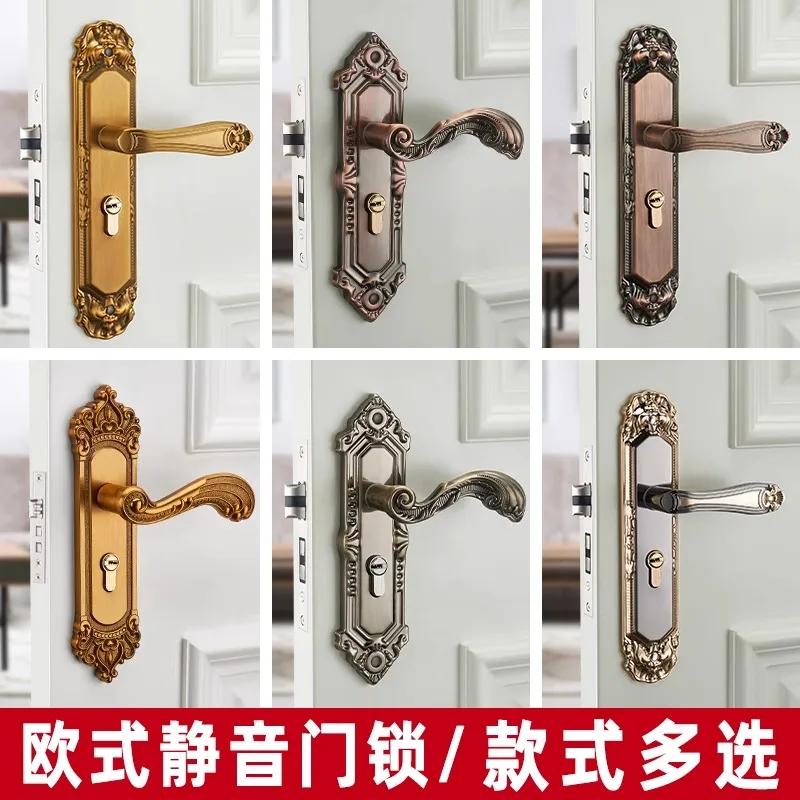 Stilles Holzschloss für den Innenbereich, Schlafzimmer, Haushalt, Universalzimmer, D-Ohr-Schloss aus Aluminiumlegierung, zum Herstellen oder Griffen des mechanischen Türschlosses