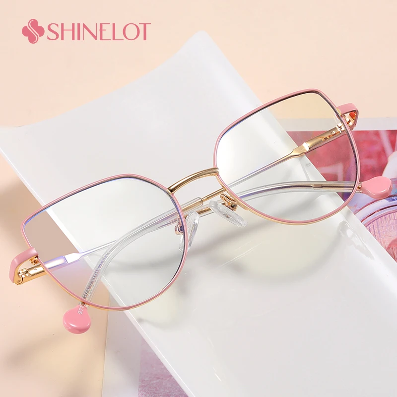 

97716 Cute Blue Light Blocking Glasses for Kids Metal Eyeglasses Frame Girl Boy Children Reading Holiday Eyewear