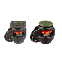 4Pcs High Quality Level Adjustment Caster GD-40F/S Heavy Duty Industrial Roller Wheel Leveling Support Caster Wheels Black