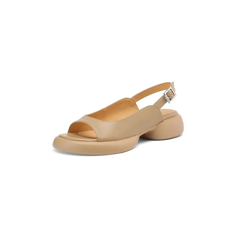 Summer Women Open Toe Sandal Comfort Handiness Fish Head Shoes Girl Fashion Leisure Retro Simple Sandals
