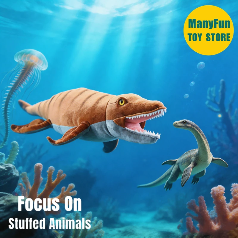 Kronosaurus Plush Toy Realistic The Krono Plushie Lifelike Pliosaur Stuffed Animal Ichthyosaur Simulation Soft Doll Collectors