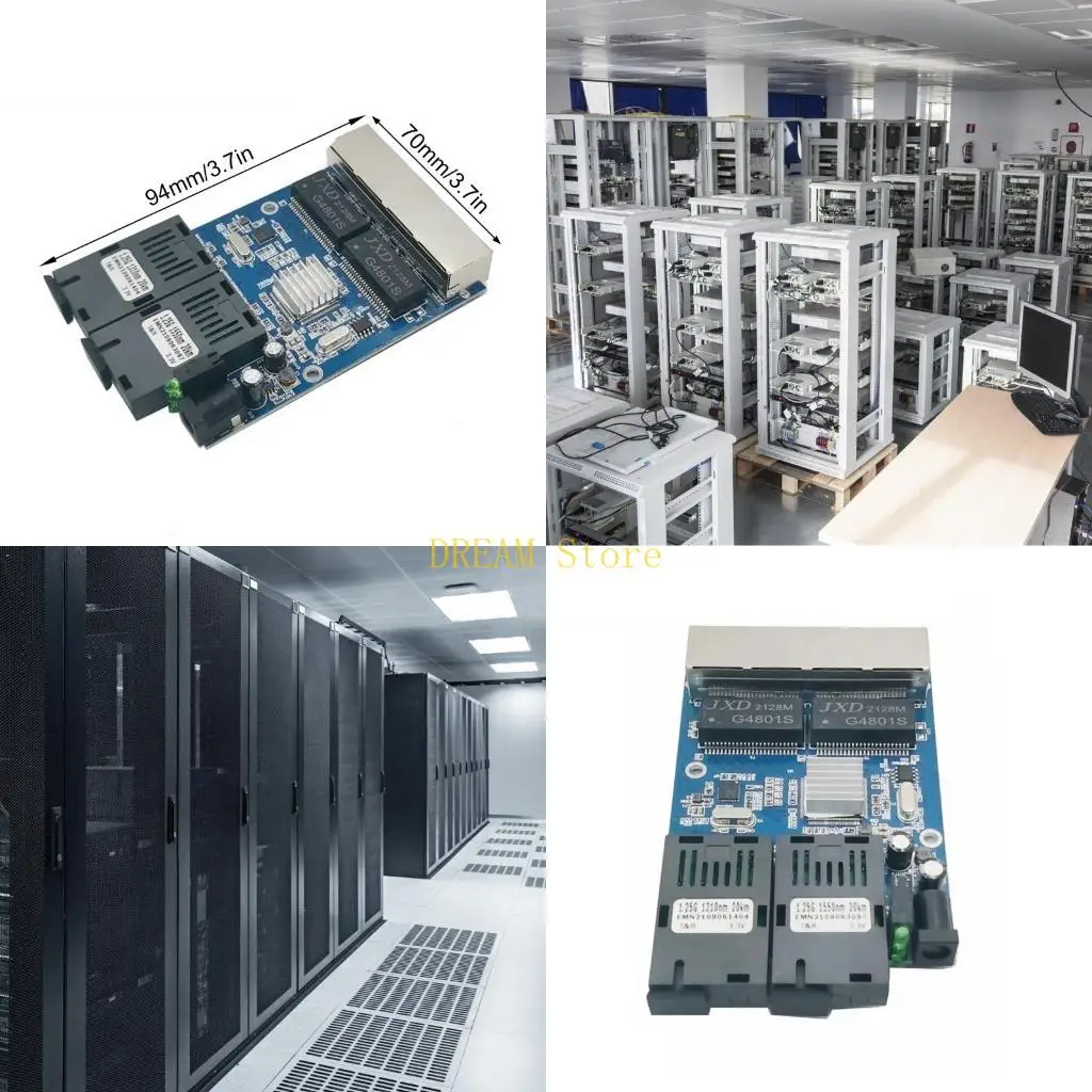 

Gigabit Ethernet Transceiver Switcher 2 Fiber 4 LAN Port Space Saving 4 RJ45 best sale