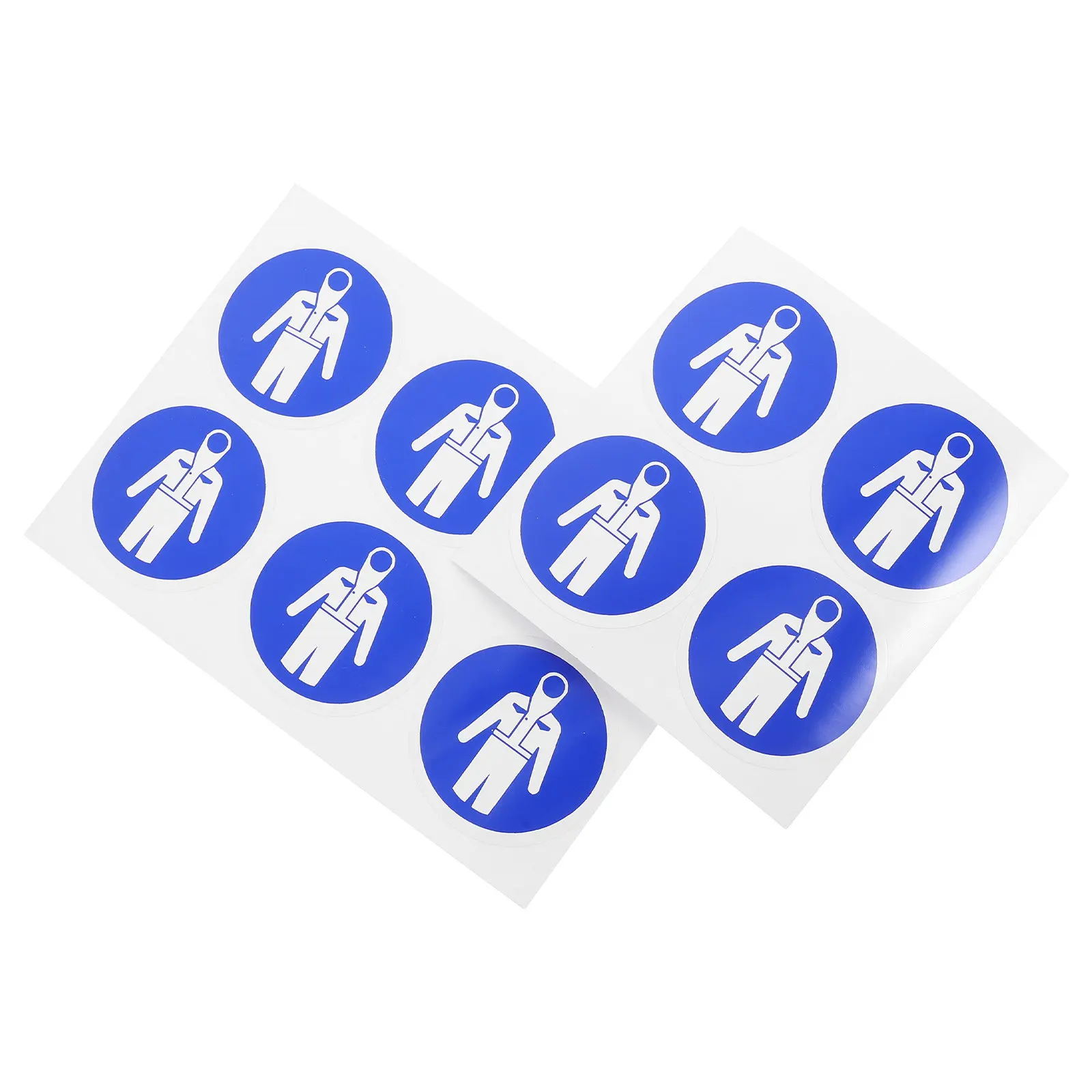 

10Pcs Protective Suit Sticker Labels Clear Adhesive Safety Warning Signs for Factory Workshop Industrial Equipment Safety