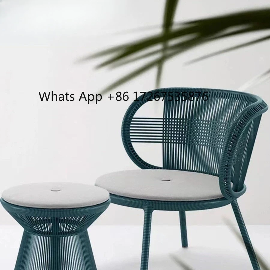 

Outdoor table and chair dining table rattan chair rock slab balcony courtyard simple leisure villa room open-air furniture