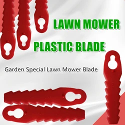 25/60/100pcs Plastic Mower Cutting Blades Grass Trimmer Blades 10*5mm Fits garden Lawnmower Mower Head Strimmer Tool parts