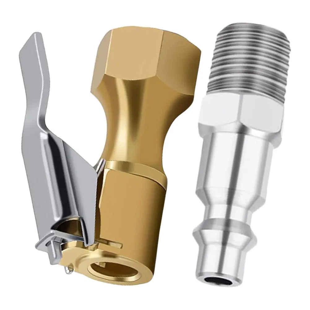 

Quick Connect Air Chuck 1/4 Inch Heavy Duty Metal Tire Inflation Connector For Car Bike Motorcycle Air Hose Fitting